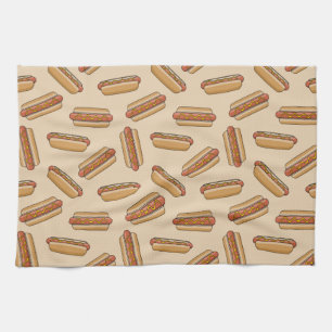Hot dog tea towel