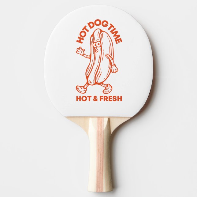 Hot Dog Time Ping Pong Paddle (Front)