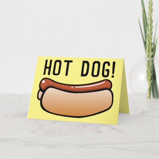 HOT DOG! VINTAGE RETRO BIRTHDAY CARDS (Front)
