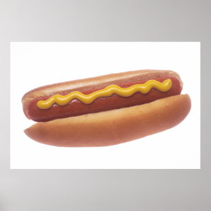 Hot Dog with Mustard Poster