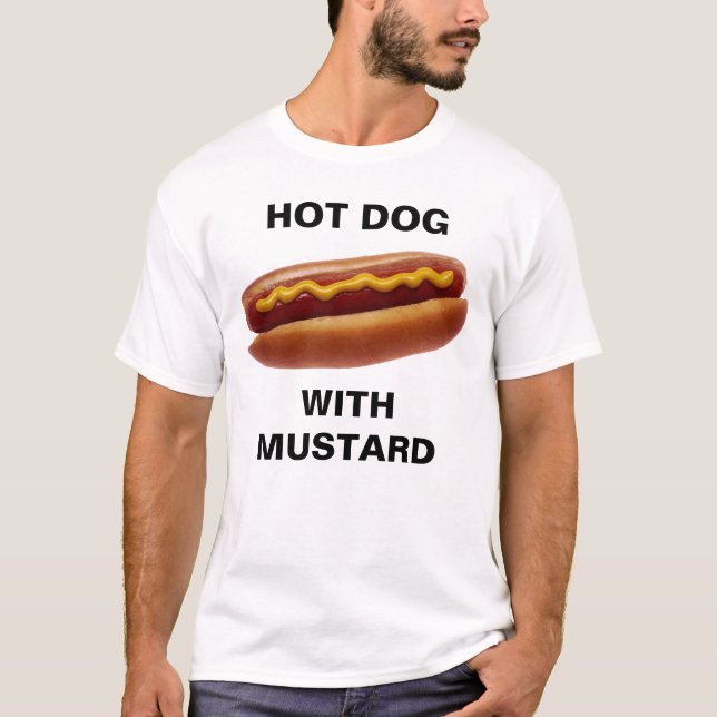 Hot Dog with Mustard T-Shirt (Front)