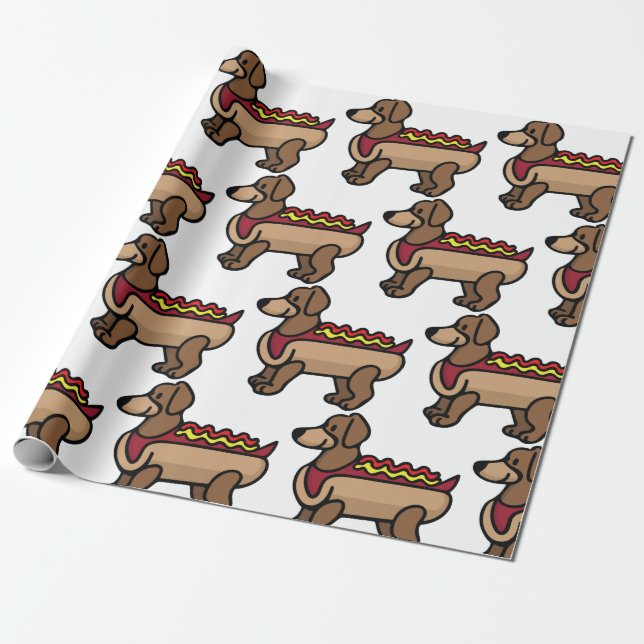Hot Dog Wrapping Paper (Unrolled)