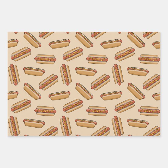 Hot dog wrapping paper sheet (Front)