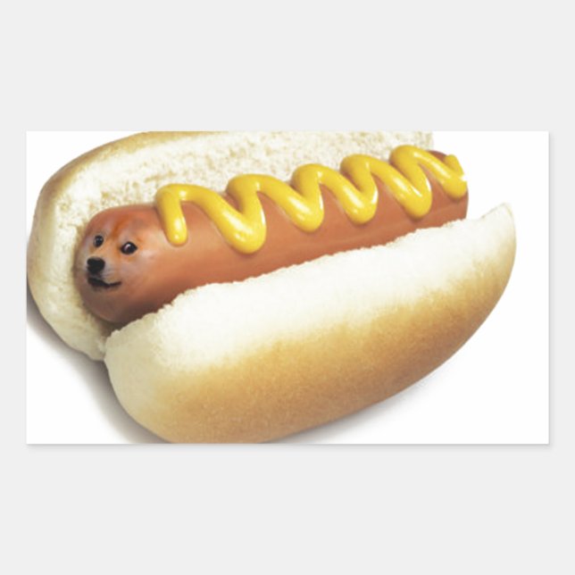 Hot Doge Meme Rectangular Sticker (Front)