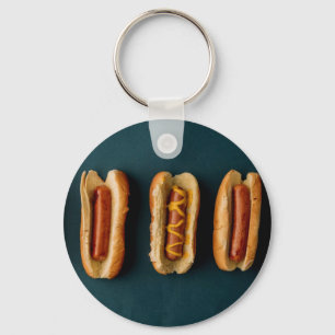 Hot Dogs and Buns Key Ring
