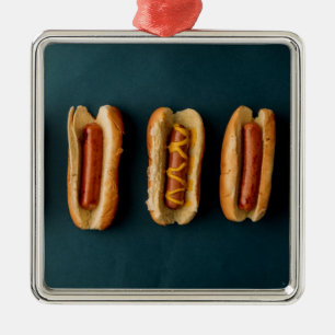 Hot Dogs and Buns Metal Ornament