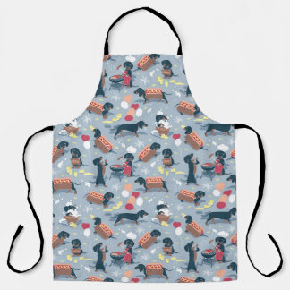 Hot dogs and lemonade summer dachshund dog apron