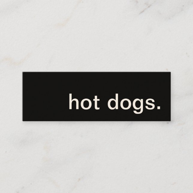 hot dogs. loyalty punch card (Front)