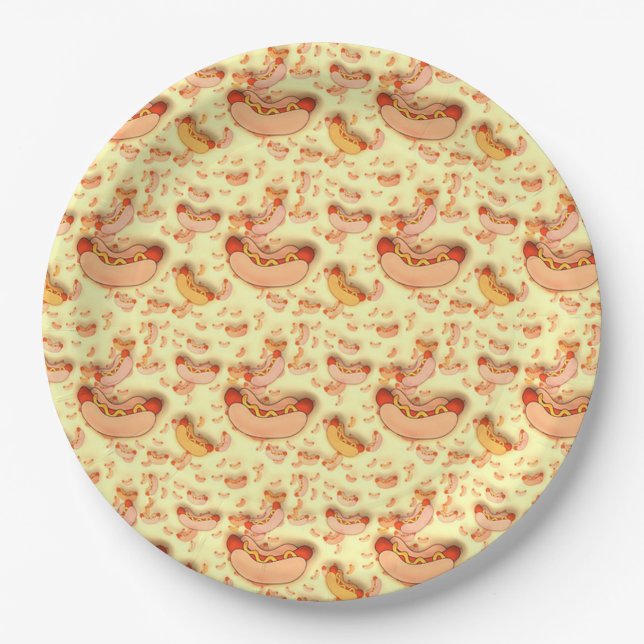 Hot dogs paper plate (Front)