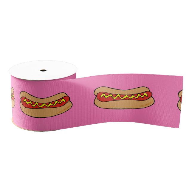 hot dogs ribbon grosgrain ribbon (Spool)