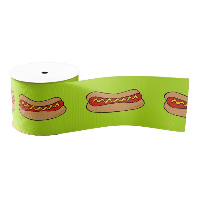 hot dogs ribbon grosgrain ribbon (Spool)