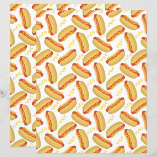 Hot Dogs Scrapbook Paper