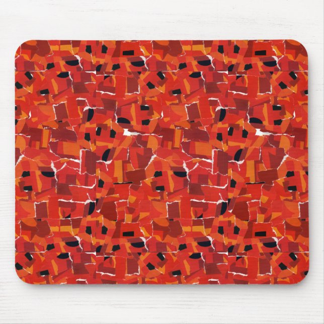 Hot Faux Mosaic Collage Mouse Pad (Front)