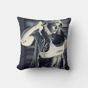 Hot Female Fitness Girl Cushion