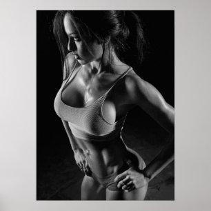 Hot Female Fitness Girls - Gym Poster