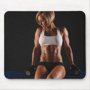 Hot Female Fitness Girls Mouse Pad