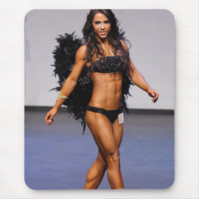 Hot Female Fitness Girls Mouse Pad (Front)