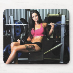 Hot Female Fitness Girls Mouse Pad