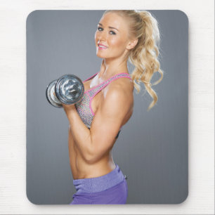 Hot Female Fitness Girls Mouse Pad