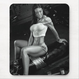 Hot Female Fitness Girls Mouse Pad