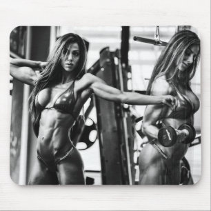 Hot Female Fitness Girls Mouse Pad
