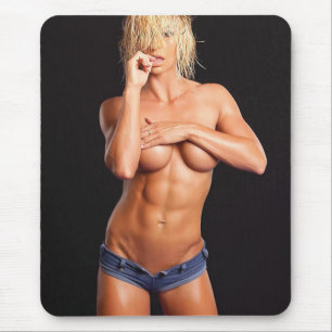 Hot Female Fitness Girls Mouse Pad