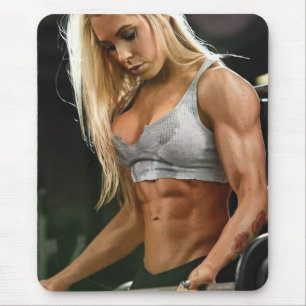Hot Female Fitness Girls Mouse Pad