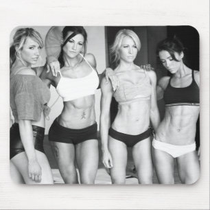 Hot Female Fitness Girls Mouse Pad