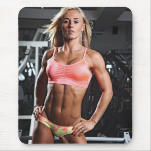 Hot Female Fitness Girls Mouse Pad