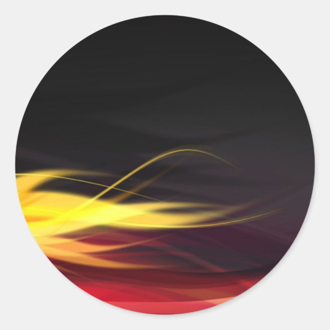 Hot Flames Classic Round Sticker (Front)