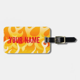 Hot flames luggage tag