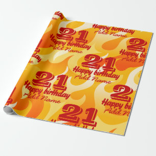 Hot flames wrapping paper