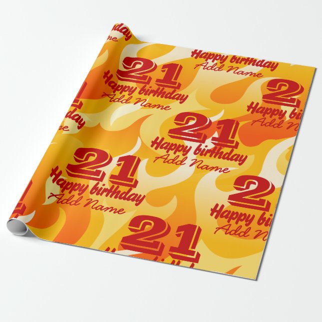 Hot flames wrapping paper (Unrolled)