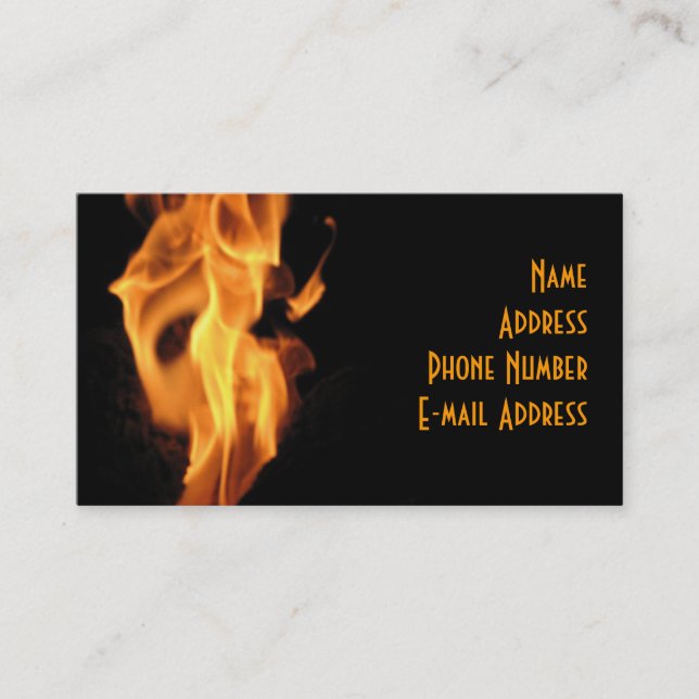 Hot Flaming Business Card (Front)