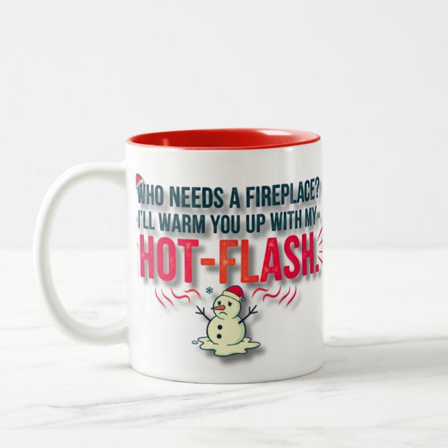 Hot-Flash Christmas Mug | Funny Menopause Gift  (Left)