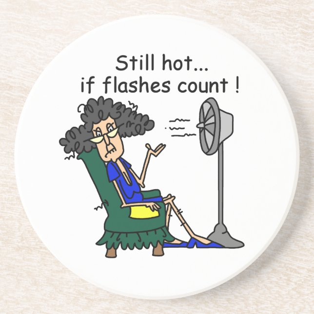 Hot Flash Humour Coaster (Front)