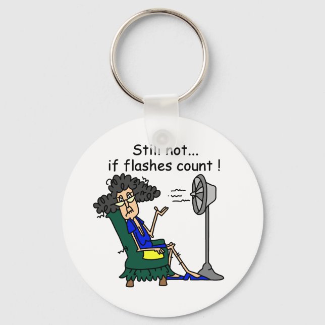 Hot Flash Humour Key Ring (Front)
