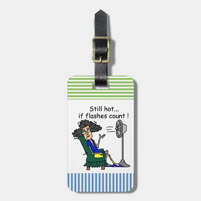 Hot Flash Humour Luggage Tag (Front Vertical)