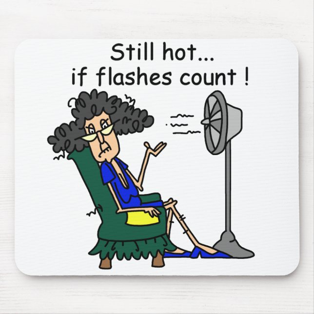 Hot Flash Humour Mouse Pad (Front)