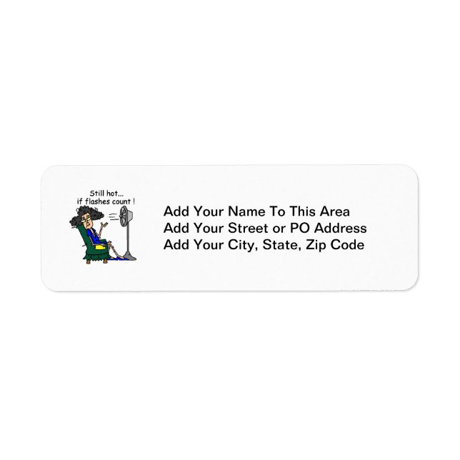 Hot Flash Humour Return Address Label (Front)