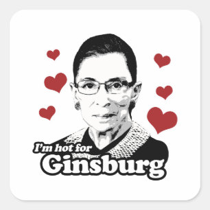 Hot for Ginsburg Square Sticker