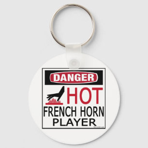 Hot French Horn Player Key Ring