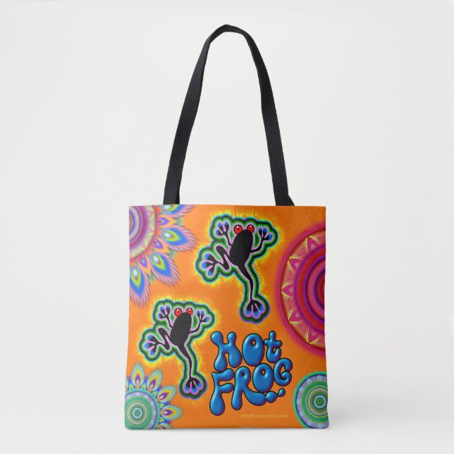 Hot Frog psychedelic Tote bag (Front)