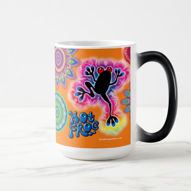 Hot Frog Surf morphing coffee mug. Magic Mug (Right)