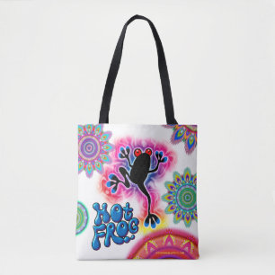 Hot Frog Surf psychedelic Tote bag