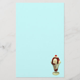 Hot Fudge Sundae Retro Stationery
