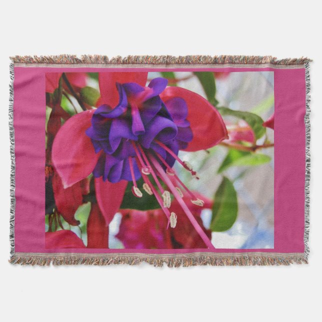 Hot Fuscia! Throw Blanket (Front)