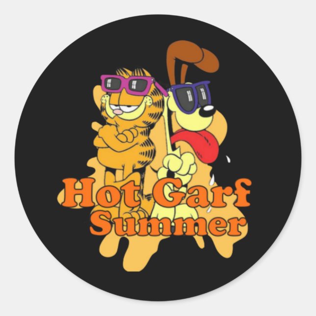 Hot Garf Summer Classic Round Sticker (Front)