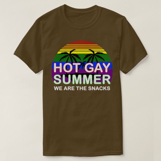 Hot Gay Summer We Are The Snacks LGBT Apparel T-Shirt (Design Front)