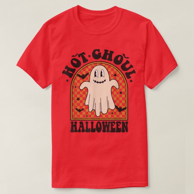 Hot Ghoul Cute Boo Crew Spooky Season Witch Happy  T-Shirt (Design Front)